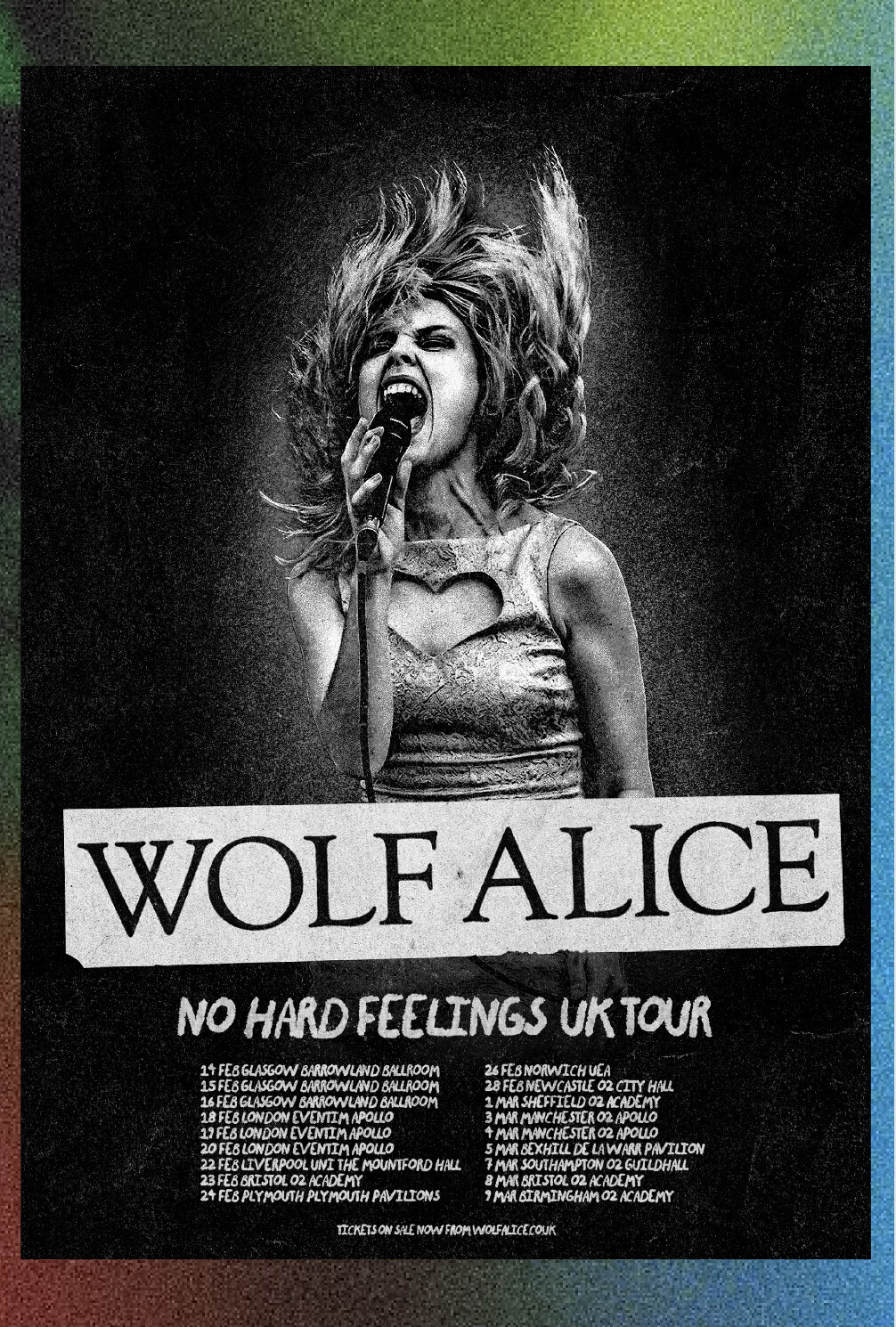 Wolf Alice live tour poster 2026